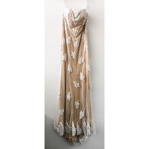 Jovani JVN92589A Nude Column Dress